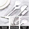 Miniatyrbilde 3 av 5: 6 Stykker 23 cm Serveringstenger i Rustfritt Stål, Appetittbuffet Matserveringstenger Gaffeltenger, For Servering, Matlaging, Salat, Grillmat, Kake, Brød