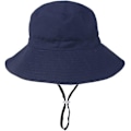 Pikkukuva 3 / 4: Auringonhattu vauvoille ja lapsille - Laivastonsininen, leveälierinen ämpärihattu tytöille ja pojille (52-54 cm)