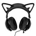 Pikkukuva 8 / 8: Peliheadset 8 väriä valotehosteet 3 äänitilaa 3,5 mm USB kissankorva PC-pelikuulokkeet musta