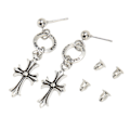 Miniatyrbillede 2 af 8: Korsørring Hypoallergen Minimalistisk Kors Dangle Drop Øreringe til Kvinder Daglig Brug