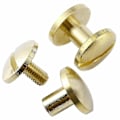 Miniatyrbilde 2 av 5: Arc Belte Messing Chicago Skrue Stud Nitt 4-10mm Solid Lær Håndverk 4mm