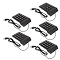 Miniatyrbilde 5 av 8: Kablet numerisk tastatur 18 taster Ergonomisk USB Plug and Play Stillegående tasting Mini numerisk tastatur for PC Laptop Desktop 5 stk.