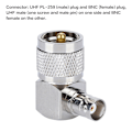 Miniatyrbild 8 av 8: 1 ST UHF PL-259 hane till BNC hona rätvinklig adapter RF koaxial adapterkontakt