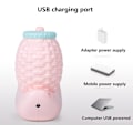 Miniatyrbilde 2 av 5: Søt rosa tegneseriesnegl LED-bordlampe med penneholder og USB-lading - Multifunksjonell svanehalsbordlampe for studenter og barn