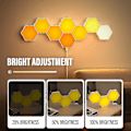 Miniatyrbild 5 av 5: Bluetooth RGB Hexagon LED Vägglampa Set för Inomhus Dekoration - App Fjärrkontroll, Perfekt för Datorspelrum och Sovrumsbelysning (5 st)