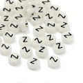 Miniatyrbillede 2 af 5: Sorte Akryl Lysende Perler 4x7mm Runde til Smykkefremstilling Armbånd Halskæder DIY Tilbehør Z 100 stk