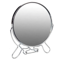 Miniatyrbillede 3 af 8: 6 tommer bordplade makeup spejl rotation stående dobbeltsidet metalramme bærbart spejl