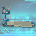 Miniatyrbilde 6 av 8: Mobiltelefon hovedkort for Galaxy S6 G920F G920I Straight Screen US Versjon 32G
