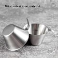 Miniatyrbilde 4 av 4: 100 ml målebeger med håndtak, rustfritt stål, espresso kaffemålebeger for bakeri
