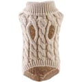 Miniatyrbilde 3 av 4: Hundegenser Kjæledyr Varm Frakk Strikket Ull Vintergenser for Små og Mellomstore Hunder (Beige, Xl)