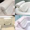 Miniatyrbillede 7 af 7: Badepude Spa Badekarpude Blød Komfortabel med skridsikker sugekop 3D Mesh Badepude
