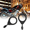 Miniatyrbillede 3 af 8: 41mm Metalbelægning Motorcykel Blinklys Beslag Holder Klemmer Montering Tilbehør Sort