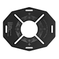 Miniatyrbilde 2 av 8: Shine Trip Utendørs Varmeisolasjonsplate Rustfritt Stål Camping Komfyr Varmeskjold Anti Skolding Anti Slip Hul Kokeplate Plate Array Disk