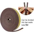 Miniatyrbilde 3 av 5: D-profilert tetningslist - Sterk heft, støyisolering, værbeskyttelse (6 meter, hvit)