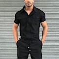 Miniatyrbillede 3 af 3: Kortærmet Mænds Jumpsuit 3XL Sort