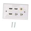 Miniatyrbillede 3 af 8: HD Multimedia Interface Vægplade 6 Porte TV F Head CAT6 Network AV Vægplade til hjemmet