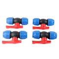 Miniatyrbillede 5 af 8: 4 stk. PE lige kugleventil afspærringsventil til hjem og have rør fittings tilbehør 1/2in