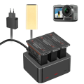Miniatyrbilde 2 av 8: 3 spor batteriholder Bær hurtiglading multifunksjons ladeveske Passer til OSMO ACTION
