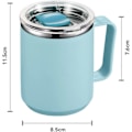 Miniatyrbild 2 av 5: Isolerad Mugg, Kaffemugg, Resemugg, Isolerad Kaffe- och Te-To Go-Mugg, Dubbelväggig Vakuumisolerad, Rostfri Stål Isolerad Kaffemugg för Varmt och K