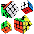 Miniatyrbild 2 av 4: Magic Cube Set, 2x2 + 3x3, 2 i förpackningen (Svart)
