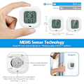 Miniatyrbillede 5 af 5: Bluetooth Hygrometer Termometer, Trådløs Sensor med Alarm Notifikationsfunktion og Dataeksport via APP til iOS Android, 【2 Styk】