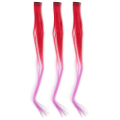 Miniatyrbilde 2 av 8: 10 stk farget klips i hårpynt Gradient Langt rett syntetisk hårforlenger hårstykke for Cosplay Party Mørk Rød Gradient Lilla