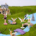 Pikkukuva 2 / 4: Miniatyyripuutarhan Keijukoristeet 6 kpl, Ihanteellinen Perheen ja Puutarhan Syntymäpäiväkakun Koristeluun