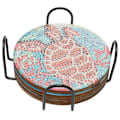 Miniatyrbild 6 av 8: 8 st Rhinestone Målningsunderlägg Havsstil Levande Färger Gnistrande Underlägg Rhinestone Konstset för DIY Barn Vuxna