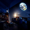 Miniatyrbilde 3 av 5: Jordklode-projektor LED-lampe: Månelampe-projektor for soveromstak, romdekorasjon og fotobakgrunn