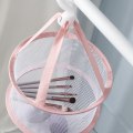 Miniatyrbild 3 av 5: Skönhet Ägg Torkning Nät Smink Svamp Borste Verktyg Korgställ 360 graders rotation 20 cm Dia Dammig Rosa