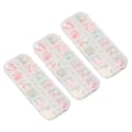 Pikkukuva 7 / 8: Kolmen nail art värikkäät, erimuotoiset, multi 12 lokeroa manikyyriin