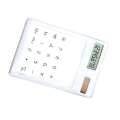 Miniatyrbillede 3 af 8: Solar Powered Lommeregner Touch Screen 8-cifret LCD Display Bærbar Transparent Lommeregner til Office School Home Hvid