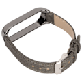Miniatyrbilde 5 av 8: Denim mønster klokkebånd Retro håndleddsstropper erstatning for Xiaomi Mi Band 6 NFC spenne stil Grå Denim Svart skall