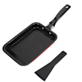 Miniatyrbillede 2 af 8: Køkken Mini Rektangulær Non-stick Kulstofstål Æg Madlavning Stegepande Rød