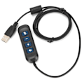 Pikkukuva 5 / 8: H901 USB-liitäntä QD-kaapeliadapteri säädettävällä äänenvoimakkuudella Call Center -kuulokemikrofonisovitin 3,5 mm:n kuulokemikrofonilaitteille sininen