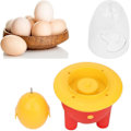 Miniatyrbild 2 av 5: Bärbar elektrisk ägghomogenisator - Red Silikon Golden Egg Maker för kök (USB ingår)
