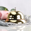 Miniatyrbild 2 av 4: Elegant Guld Serviceklocka för Receptioner, Restauranger, Klassrum och Hem
