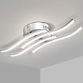 Pikkukuva 1 / 4: Moderni kaareva kattovalaisin, 24W LED-valaisin 4 sisäänrakennetulla LED-levyllä, luonnonvalkoinen 4000K.