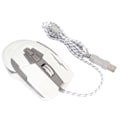 Miniatyrbilde 8 av 8: Sportsbilformet kablet spillmus USB optisk datamus LED-lys 4 justerbar DPI opptil 3200 datamus hvit