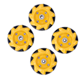 Pikkukuva 3 / 8: Mecanum Wheel Smart Robot Auton osien tarvikkeet OmniDirectional DIY -lelukomponentit 48mm (2 paria)