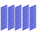 Miniatyrbilde 2 av 8: 100 stk fiskespø stangstropp stangfeste bånd stang elastisk wrap holder borrelås design blå