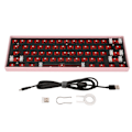 Pikkukuva 1 / 8: 61 Keys Mekaaninen näppäimistö DIY Kit Tuki Langaton 2.4G BT 3.0 5.0 Type C Langallinen modulaarinen mekaaninen pelinäppäimistö RGB Pinkillä