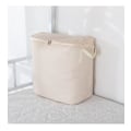 Miniatyrbillede 4 af 5: Canvas Opbevaringspose til Garderobe, Stor Blød Organizer til Sengetøj og Tøj - Beige