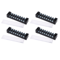 Miniatyrbilde 3 av 8: 4 stk Terminalblokk 15A 600V Dual-rads skrue Terminal Barrier Strip for Brobelysning Tunnel Strømfordeling 8 Posisjoner