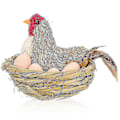 Miniatyrbild 1 av 3: 1 Set Påskhöna Ornament Hönsbo Med Fåglar Påskdekoration Påskprydnad