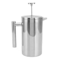 Miniatyrbillede 5 af 8: Fransk Press Kaffemaskine 304 Rustfrit Stål Dobbelt Væg Te Kande Håndbrygget Kaffe Press med Filter Skærm 350ml