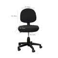 Miniatyrbillede 2 af 7: 2 stk Universal Computer Kontorstol Ryglæn Betræk Beskyttende Strækbar Roterende Drafting Stol Slipcover Sort Black
