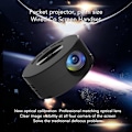 Pikkukuva 2 / 5: Mini LED -projektori, Kannettava elokuva projektori lasten lahjaksi, Älykäs projektori samalla näytöllä älypuhelimelle ja tabletille, HD taskuprojektori USB:llä ja R