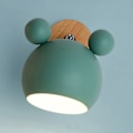 Miniatyrbillede 3 af 5: Væglampe Enkel Tegneserie Model Kvart Butt Sød Smuk Væglampe til Soveværelse Ingen Pære Grøn