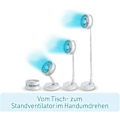 Miniatyrbild 2 av 5: Fold & Cold Mini utdragbar fläkt med batteri Kraftfull USB-fläkt med 10 timmars batteritid Flexibelt stativ och bordsfläkt Utdragbar upp till 1 m i h